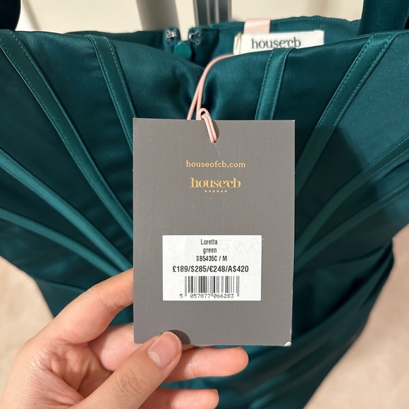 House of CB Emerald Strapless Dress - Picture 7 of 9